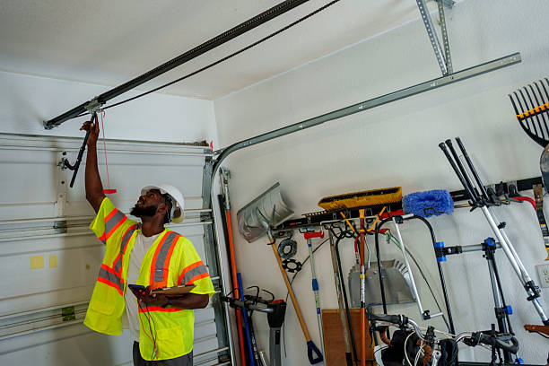 Professional Garage Door Panel Replacement technician working in Canton, TX